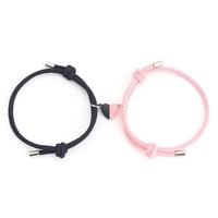 Couple Bracelet Set - Pink and Black Bracelets for Men and Women support gift