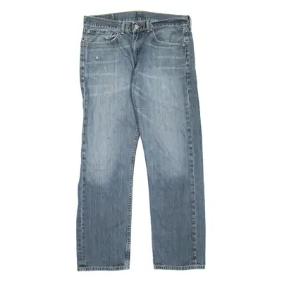 LEVI'S 505 Jeans Mens Blue Regular Straight Stone Wash W34 L30