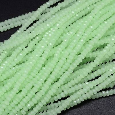 Faceted Rondelle Glass Beads Strands