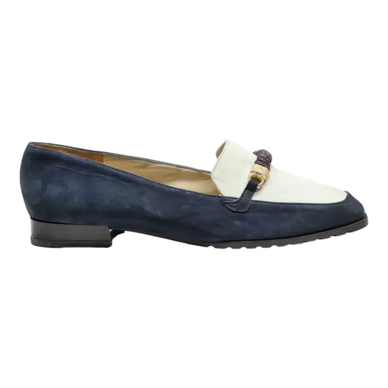 BALLY Loafer Shoes Blue Synthetic Womens UK 5