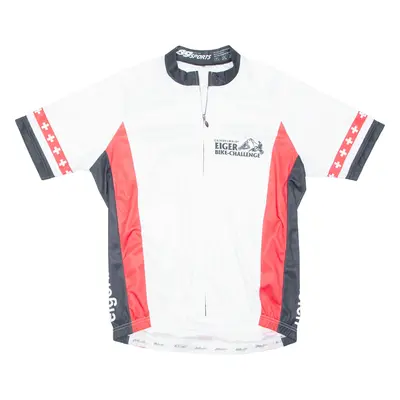 89 SPORTS Cycling Mens Jersey White Full Zip XL