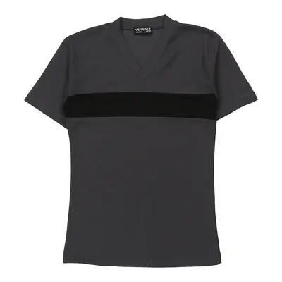 Bootleg Versace V2 Classic V-neck T-Shirt - Large Grey Polyester