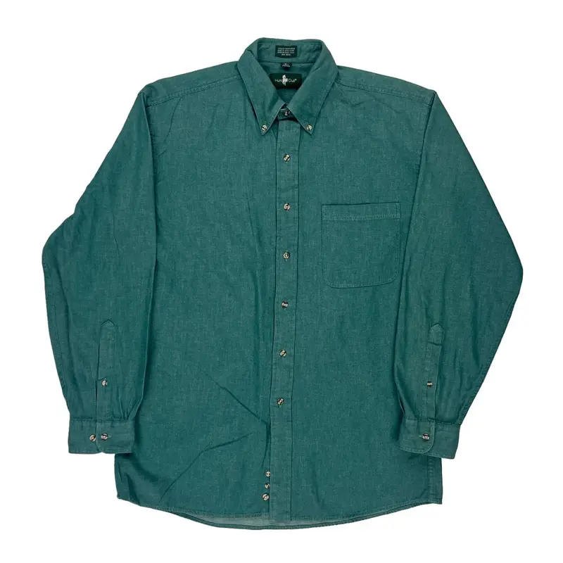 Hunt Club Shirt - Medium Green Cotton