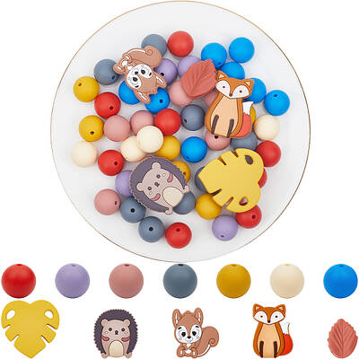 Silicone Alphabet Beads for Bracelet or Necklace Making