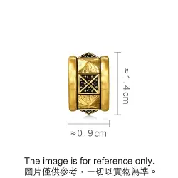 'Noir' 999 Gold Black Diamond Charm