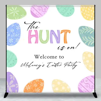 The Hunt Is On Colored Eggs Custom Easter Backdrop - Aperturee
