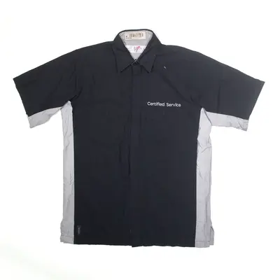 RED KAP Worker Shirt Black Short Sleeve Mens M