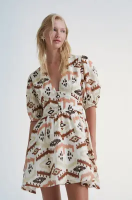 Women linen mini dress - West | Size: M