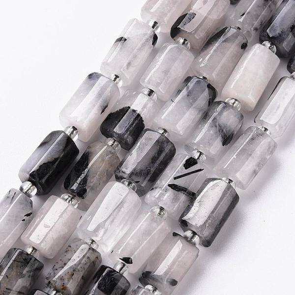 Natural Black Rutilated Quartz Beads Strands