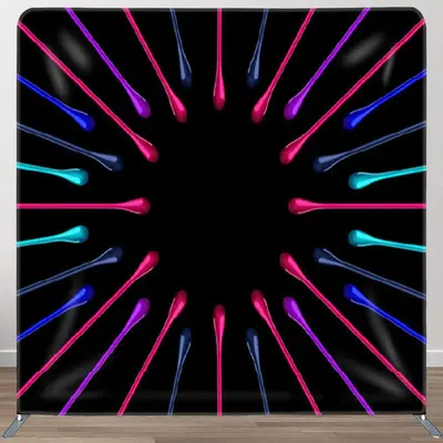 Aperturee Rainbow Pigments Drop Art Fabric Party Backdrop Cover - Aperturee
