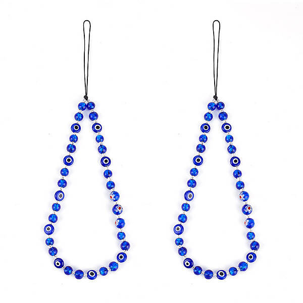 Evil Eye Lampwork Beaded Mobile Phone Straps