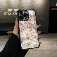 Oil painting sun flower Pattern Four-corner drop-proof TPU phone case for iPhone 16 15 14 Pro Max 13 12 11 XR XS Plus shockpr...