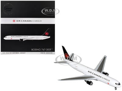 Boeing 767-300F Commercial Aircraft Air Canada Cargo (C-GXHM) White with Black Tail Gemini 200 Series 1/200 Diecast M...
