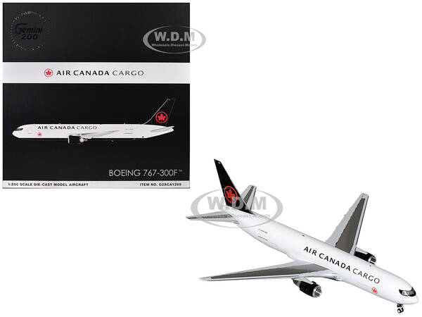 Boeing 767-300F Commercial Aircraft Air Canada Cargo (C-GXHM) White with Black Tail Gemini 200 Series 1/200 Diecast M...