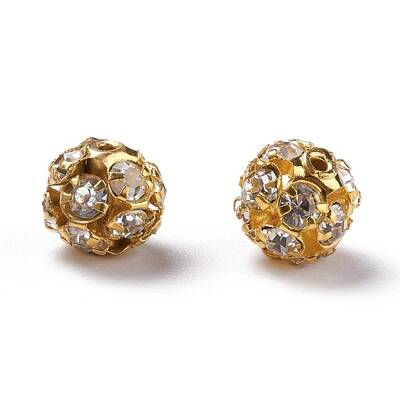 Brass Rhinestone Beads