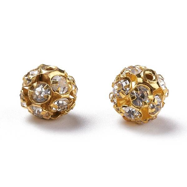 Brass Rhinestone Beads