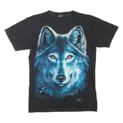 Wolf Mens T-Shirt Black S