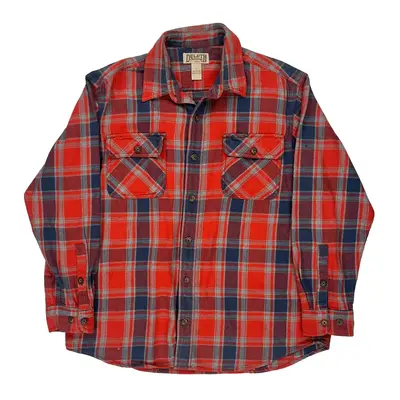 Duluth Checked Flannel Shirt - Large Red Cotton