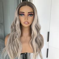 A27 by AISOM Cool Toned Ash Blonde Highlight Body Wave 20 inches T Part Pre Cut Pre Plucked Ready to Go Gluless Wig for Women...