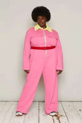 Belinda Boiler Suit (Pink) | size: 3XL