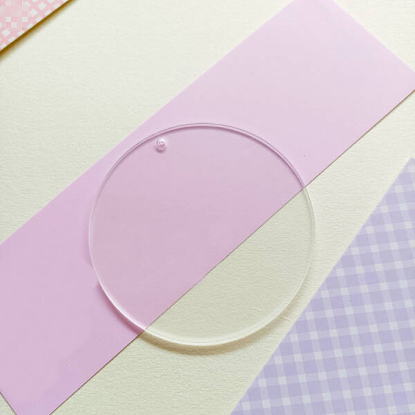 Transparent Acrylic Disc Big Pendants