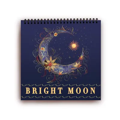 Moon & Flower Pattern Coloring Book, 30 Sheets Spiral Bound Stress Relief Coloring Book, Gift Ideas Kill Time Graffiti Painti...