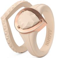 Rinfit Silicone Rings for Women - New Metal-Framed with Stackable - Silicone Diamond Rings Wedding Bands Women