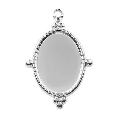 Non-Tarnish 304 Stainless Steel Pendant Cabochon Setting