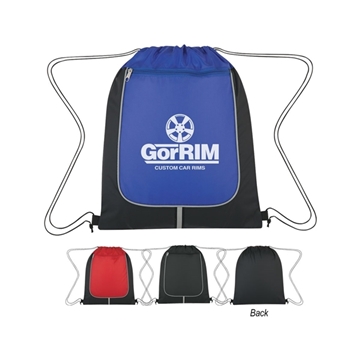 150 Custom Achieve Drawstring Sports Pack - Reflective Strip
