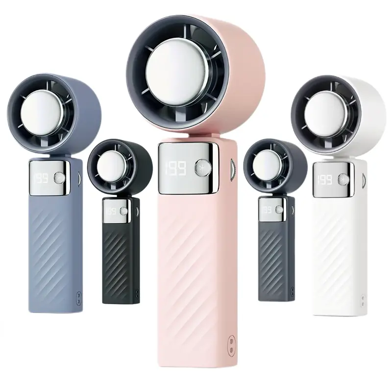 Portable handheld turbo fan, 199 wind speeds, 3000mAh battery powered, up to 5 hours working time, 3 in 1 handheld fan rechar...