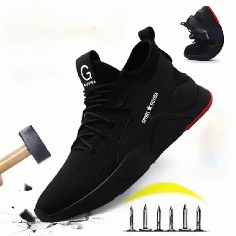 Steel Toe Shoes Kevlar Fiber Safety Shoes for Men Breathable Work Shoes Hiking Climbing Shoes Labor Shoes Anti Collision Shoe...