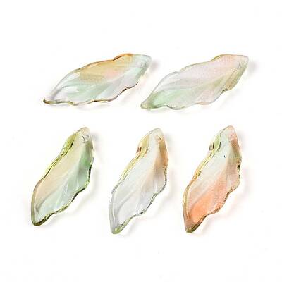 Baking Painted Transparent Glass Pendants