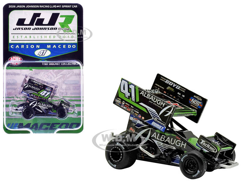 Winged Sprint Car #41 Carson Macedo Albaugh Jason Johnson Racing (2026) 1/50 Diecast Model Car by ACME
