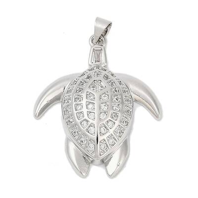 Brass Micro Pave Cubic Zirconia Pendants