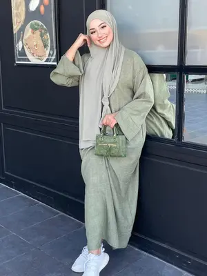 Women's Solid Color Abaya, Modest Fashion Casual Long Sleeve Open Front Abaya for Daily Wear, Women Islamic Clothing for All ...