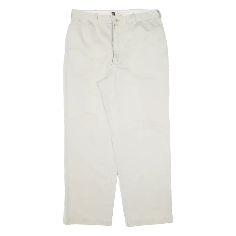 GAP Chino Mens Trousers Beige Loose Straight W35 L30