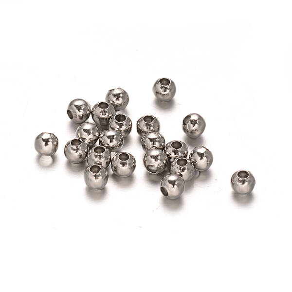 Tarnish Resistant Round 304 Stainless Steel Spacer Beads