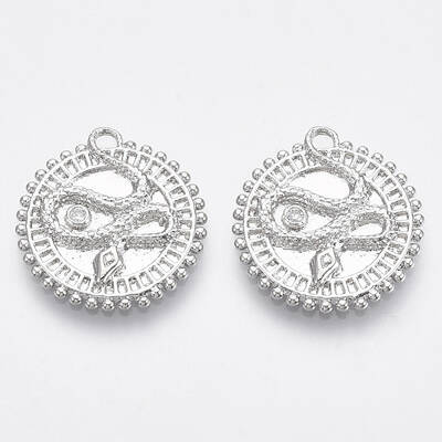 Brass Micro Pave Cubic Zirconia Pendants