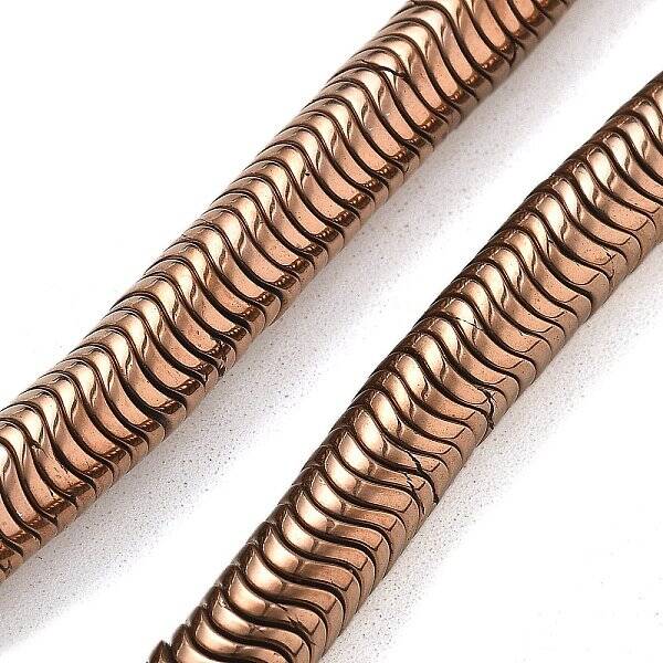 Electroplated Synthetic Non-magnetic Hematite Beads Strands