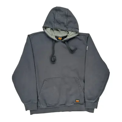 Timberland Spellout Hoodie - Large Grey Cotton Blend