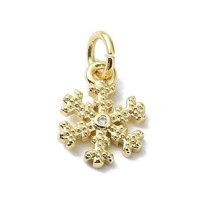 Brass Micro Pave Clear Cubic Zirconia Charms