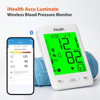 iHealth Bluetooth Blood Pressure Monitor with Large Cuff & Color-Coded Display, Dual Users 2*120 Readings, Automatica Upper A...