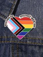 LGBT Pride Enamel Pin, Cute Heart Shaped Brooch, Fashion Accessories for Women & Men, Trendy All-match & Exquisite Brooch for...
