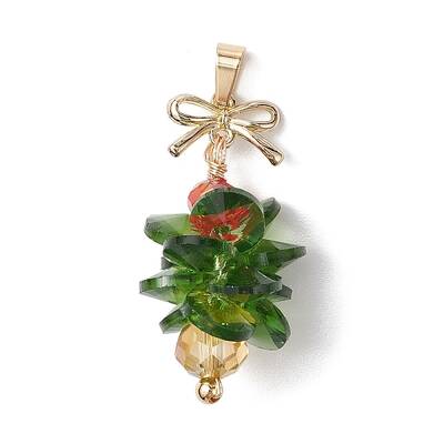 Christmas Theme Glass Pendants