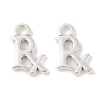 Tibetan Style Zinc Alloy Letter RX Pendants