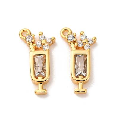 Brass Micro Pave Cubic Zirconia Pendants