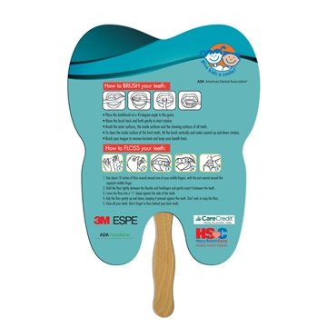 100 Customized Tooth Hand Fan Full Color (1 Side) - Paper Products ...