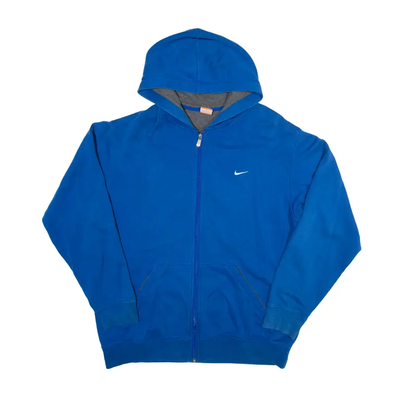 NIKE Hoodie Blue Full Zip Mens L