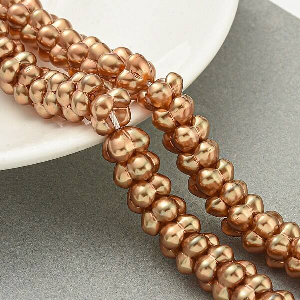 Transparent Spray Painted Glass Beads Strands