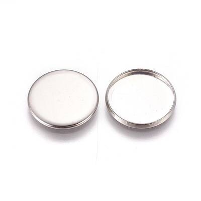 Non-Tarnish 304 Stainless Steel Plain Edge Bezel Cups